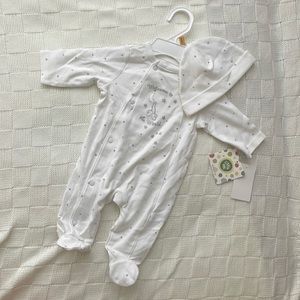Little Me Newborn Footie and Hat Set
